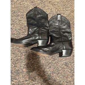 Vintage Larry Mahan Hand Crafted Leather Boots Size 12 D Made In El Paso Texas